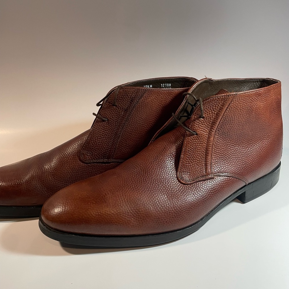 Men's Brown Leather Chukka Boots - Picture 2 of 6
